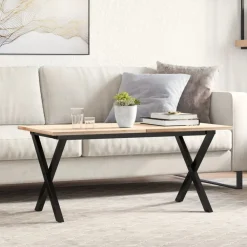 Accessoires Pour Tables-vidaXL Pieds de table basse cadre en X 90x30x43 cm acier