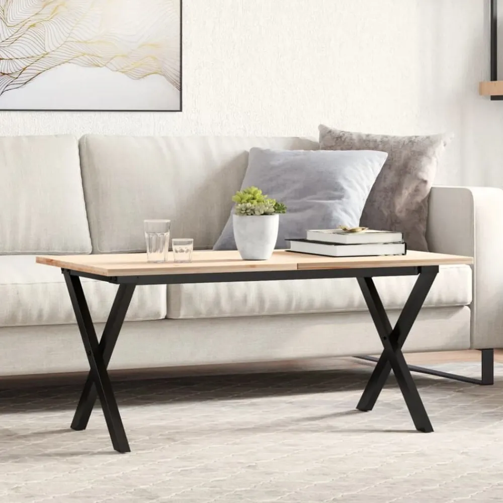 Accessoires Pour Tables-vidaXL Pieds de table basse cadre en X 90x30x43 cm acier