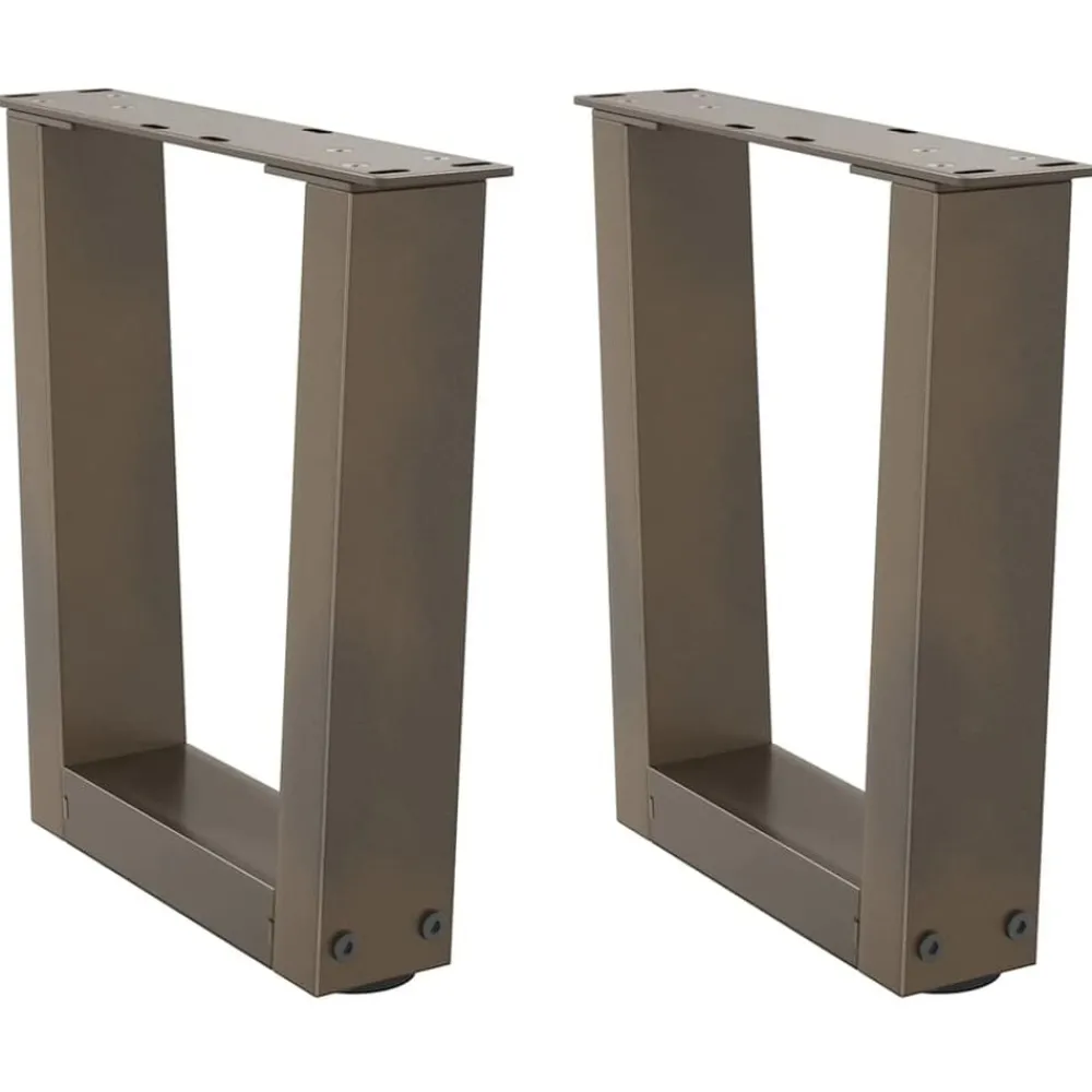 vidaXL Pieds de table basse en forme de V, 2 pièces, acier , 30 x (30-31,3) cm
