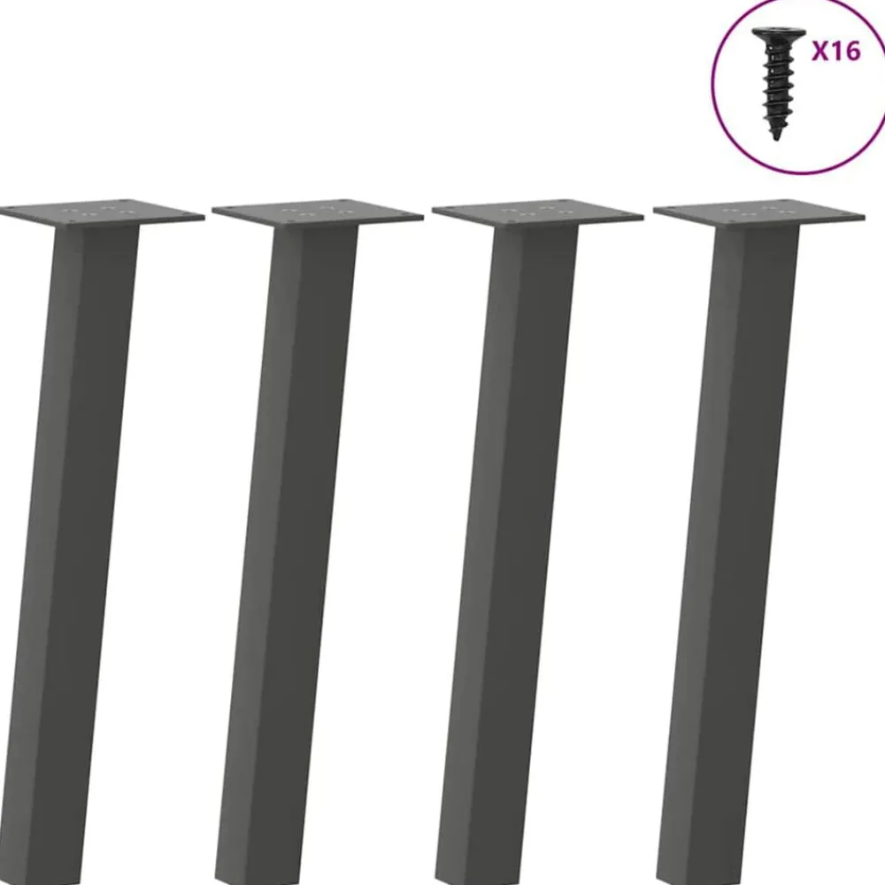 Accessoires Pour Tables-vidaXL Pieds de table basse 4 pièces 30 cm Acier Anthracite