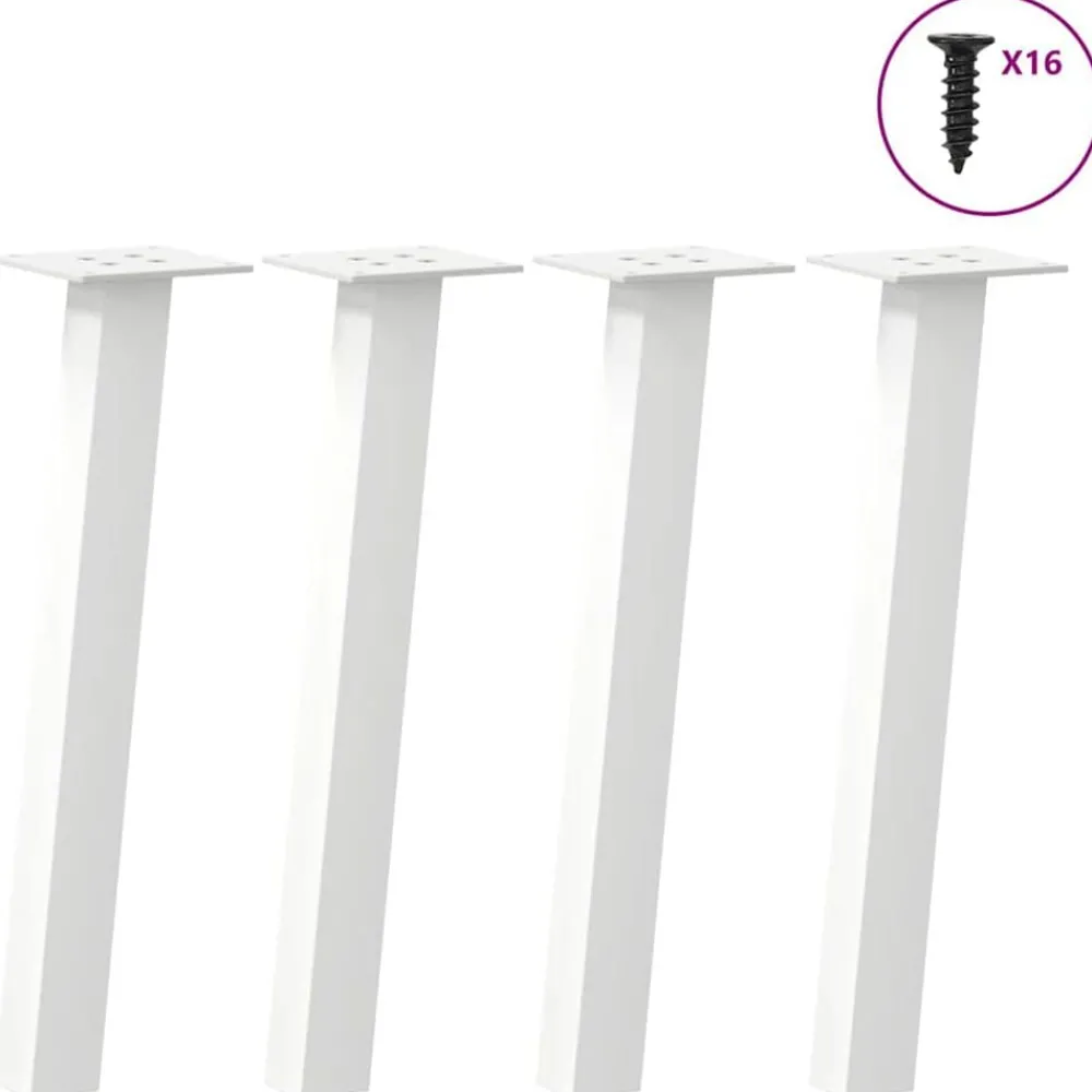 vidaXL Pieds de table basse 4 pièces 30 cm Acier