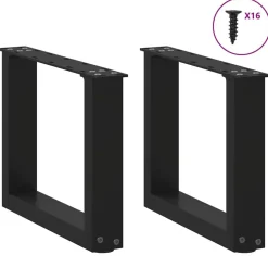 vidaXL Pieds de table basse en U 2 pièces 30 x (30-31) cm Acier