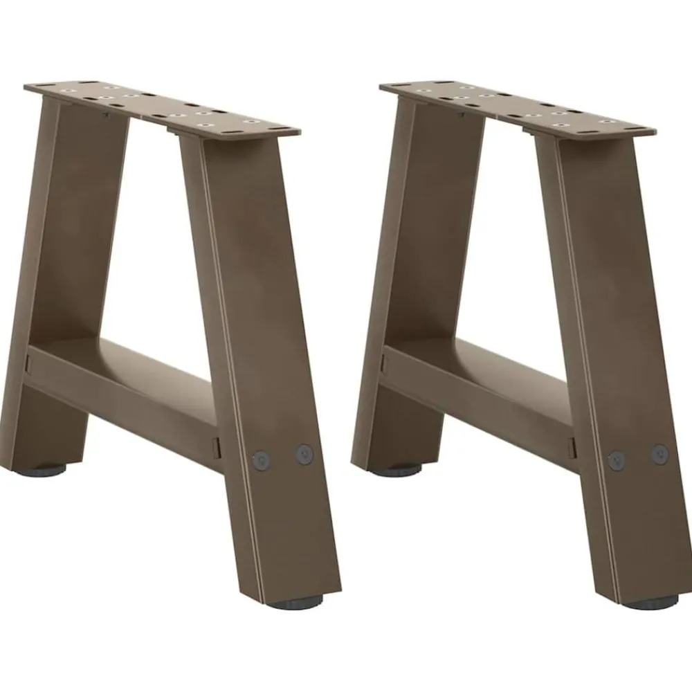 vidaXL Pieds de table basse en forme de A, 2 pièces, 30 x (30-31) cm, acier