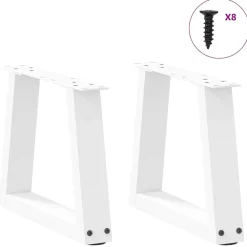 vidaXL Pieds de table basse en forme de V, 2 pièces, , 30 x (30-31,3) cm, acier