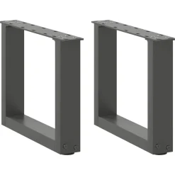 Accessoires Pour Tables-vidaXL Pieds de table basse en U 2 pièces 30 x (30-31) cm Acier Anthracite