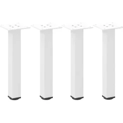 Accessoires Pour Tables-vidaXL Pieds de table basse 4 pièces 30-32 cm Acier Blanc