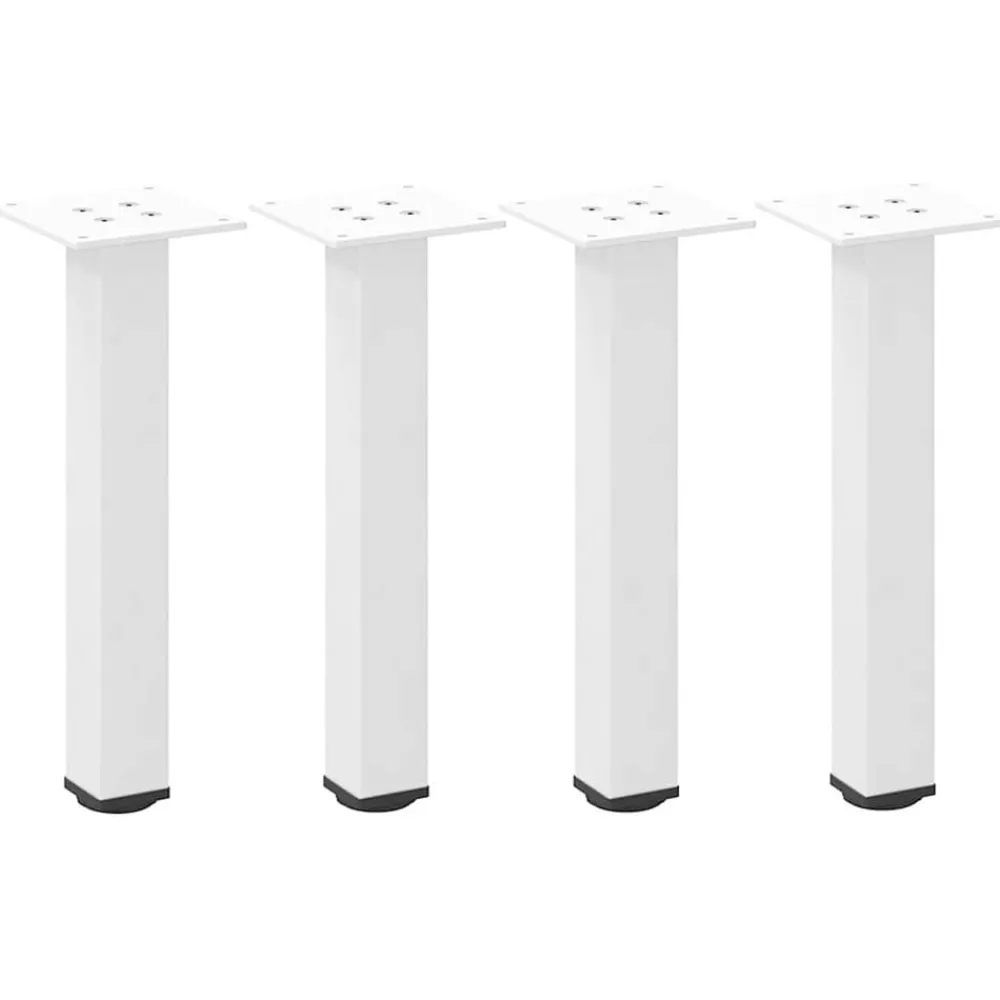 Accessoires Pour Tables-vidaXL Pieds de table basse 4 pièces 30-32 cm Acier Blanc