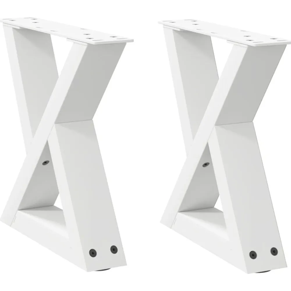 vidaXL Pieds de table basse 2 pièces 30 x (30-31,3) cm Acier