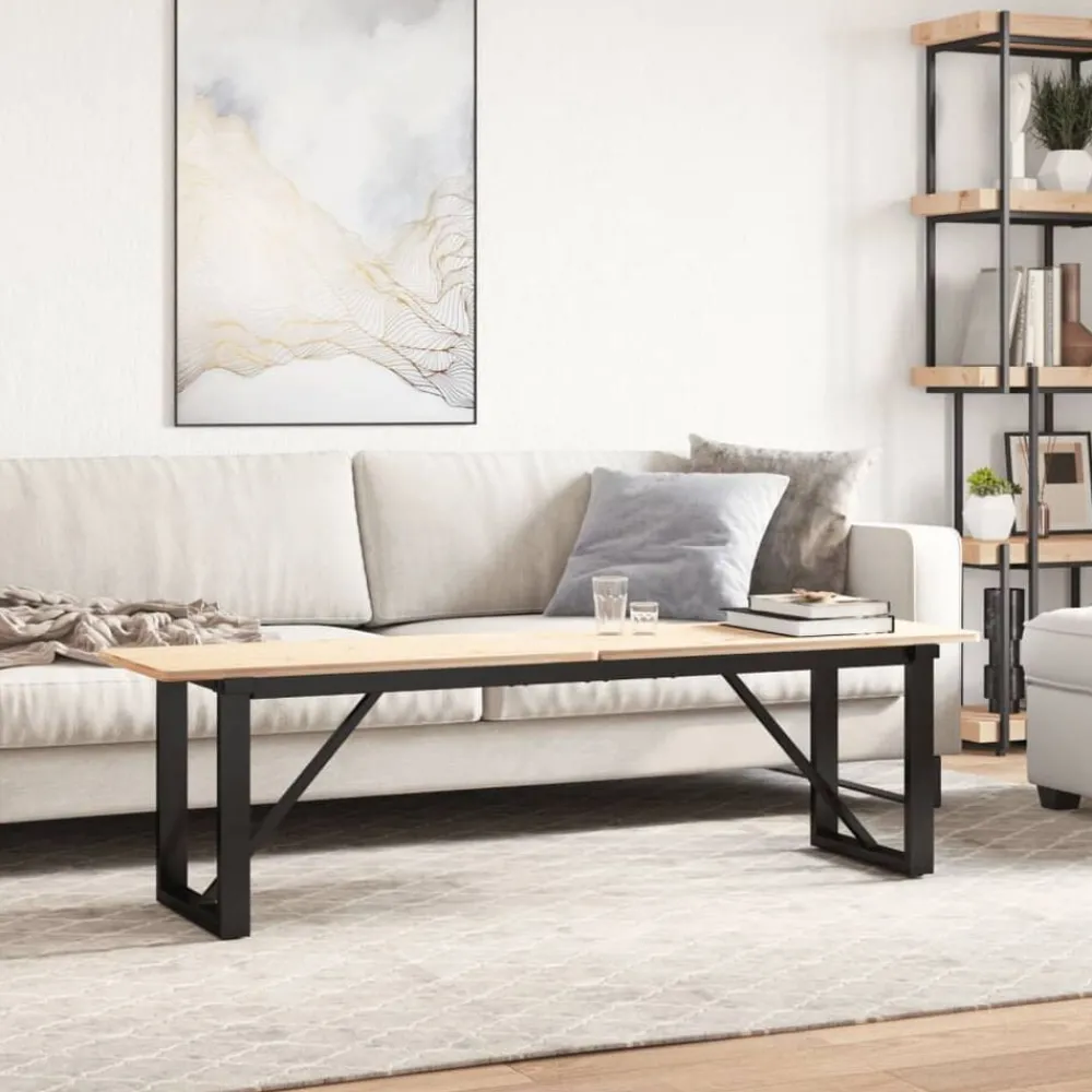 vidaXL Pieds de table basse cadre en O 140x30x43 cm acier
