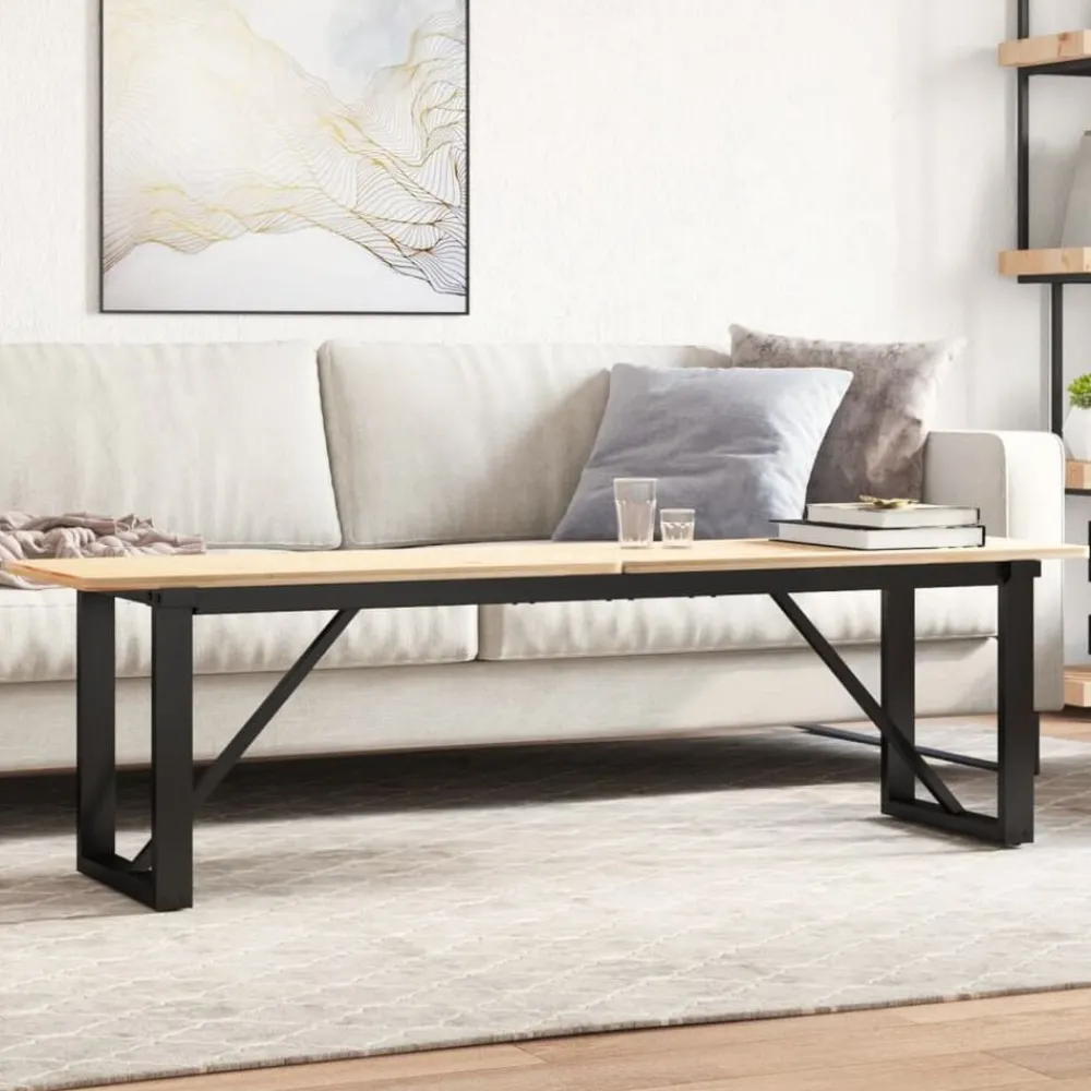 vidaXL Pieds de table basse cadre en O 140x30x43 cm acier