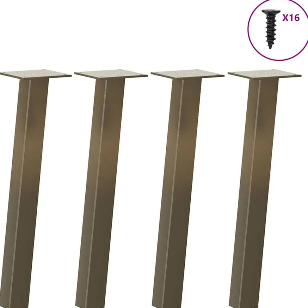 Accessoires Pour Tables-vidaXL Pieds de table basse 4 pièces Acier 30 cm Acier Naturel