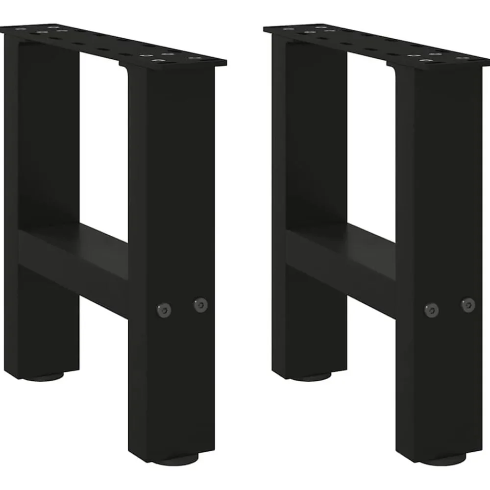 vidaXL Pieds de table basse 2 pièces 30 x (30-31) cm Acier