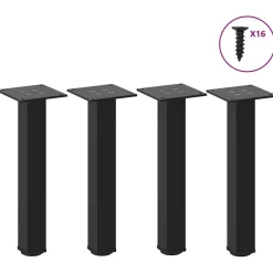 Accessoires Pour Tables-vidaXL Pieds de table basse 4 pièces 30-32 cm Acier Noir