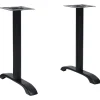 vidaXL Pieds de table de bistro 2 pcs noir 61x8x72 cm fonte