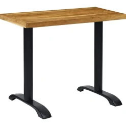 vidaXL Pieds de table de bistro 2 pcs noir 61x8x72 cm fonte