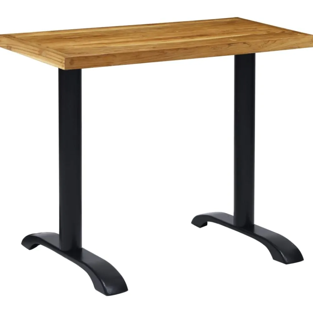 vidaXL Pieds de table de bistro 2 pcs noir 61x8x72 cm fonte