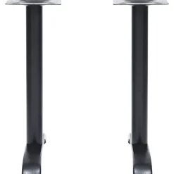vidaXL Pieds de table de bistro 2 pcs noir 61x8x72 cm fonte