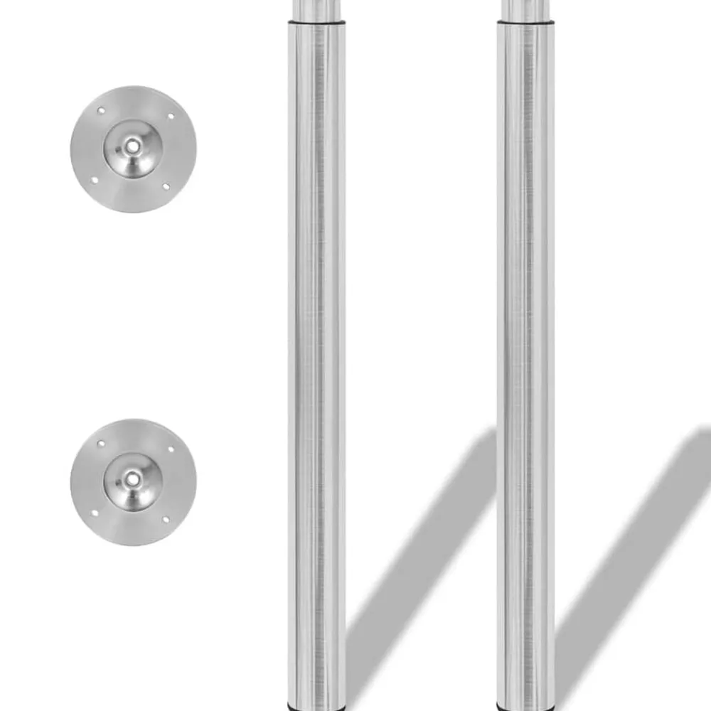 Accessoires Pour Tables-vidaXL Pieds de table télescopiques 710 mm - 1100 mm Acier inoxydable