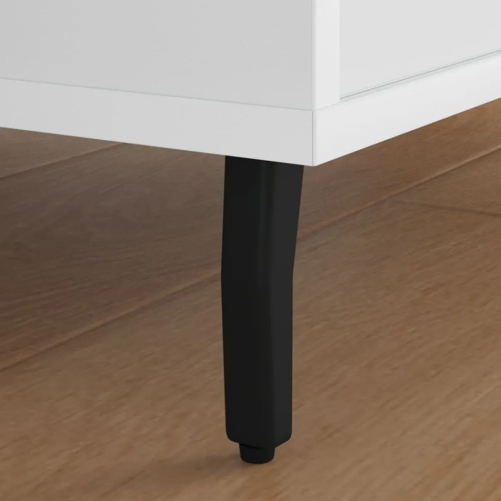 vidaXL Pieds debout 2 pcs Noir 40 x 40 x 100 mm Fer