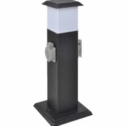 vidaXL Pilier avec lampe pour prise de jardin