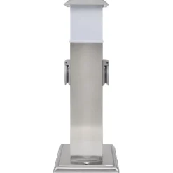 Accessoires Électriques-vidaXL Pilier de prise de jardin avec lampe Acier inoxydable Argent