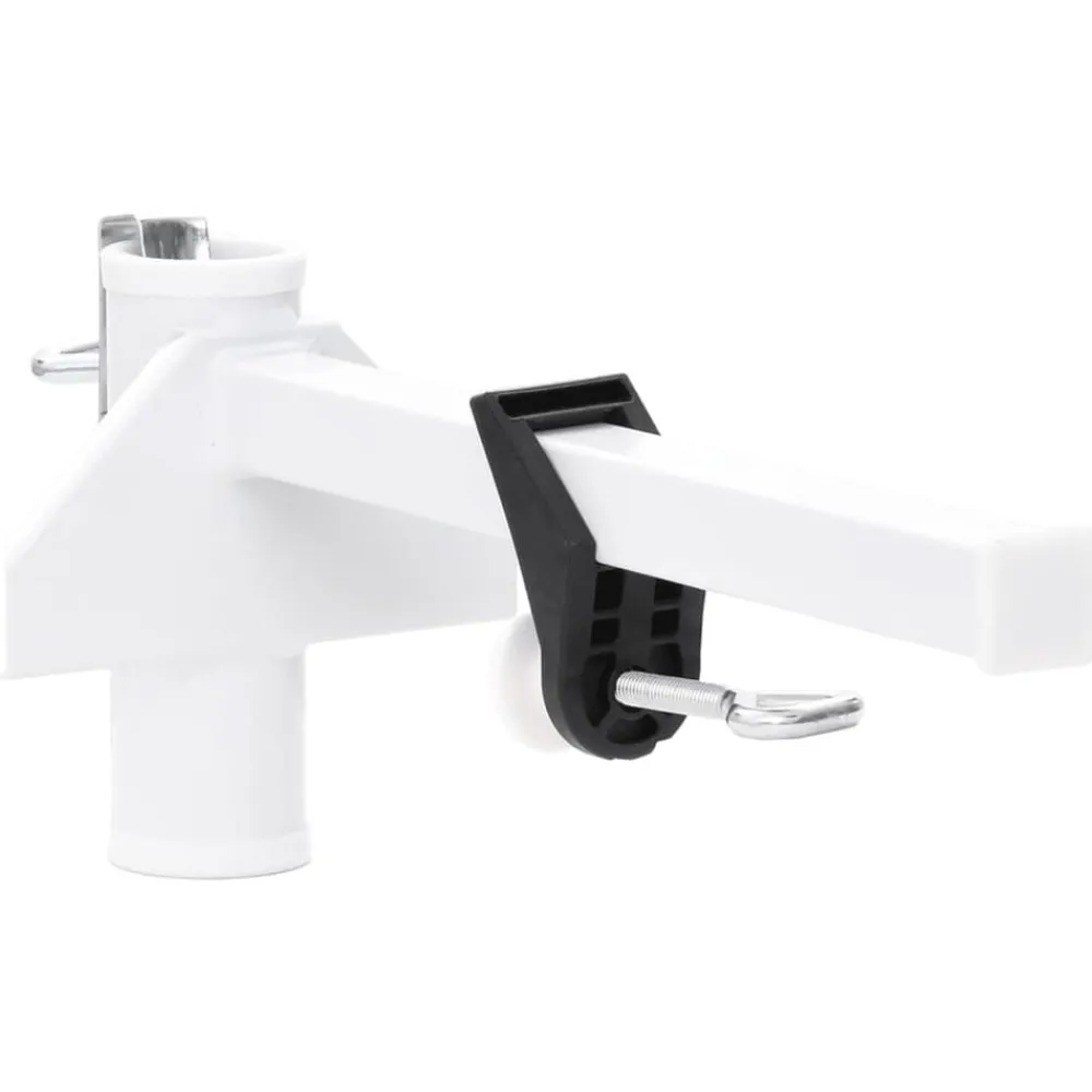 Pelouses & Jardins-vidaXL Pince à parasol pour balcon blanc 38 mm acier