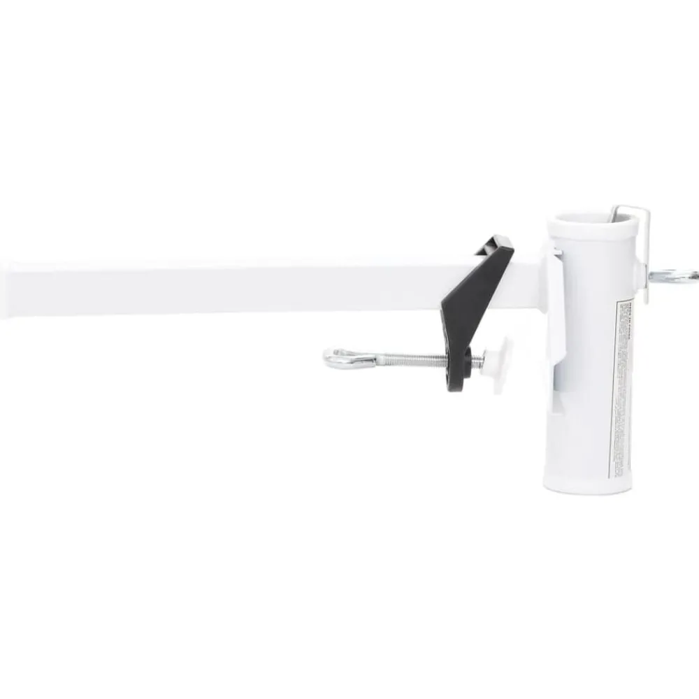 Pelouses & Jardins-vidaXL Pince à parasol pour balcon blanc 38 mm acier