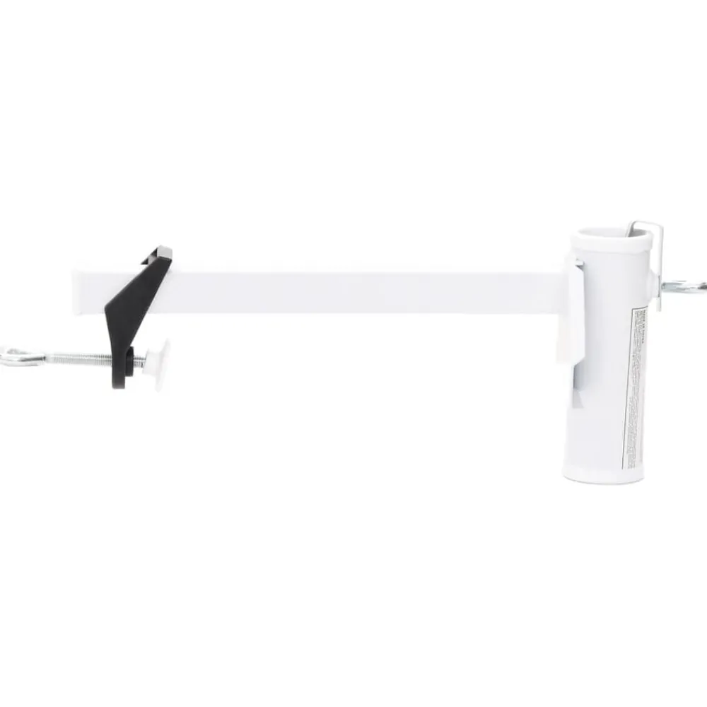 Pelouses & Jardins-vidaXL Pince à parasol pour balcon blanc 38 mm acier