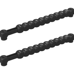 Jeux D'Intérieur-vidaXL Pions de table de football 2 pcs Noir 30 x 2,2 x 2,9 cm HIPS