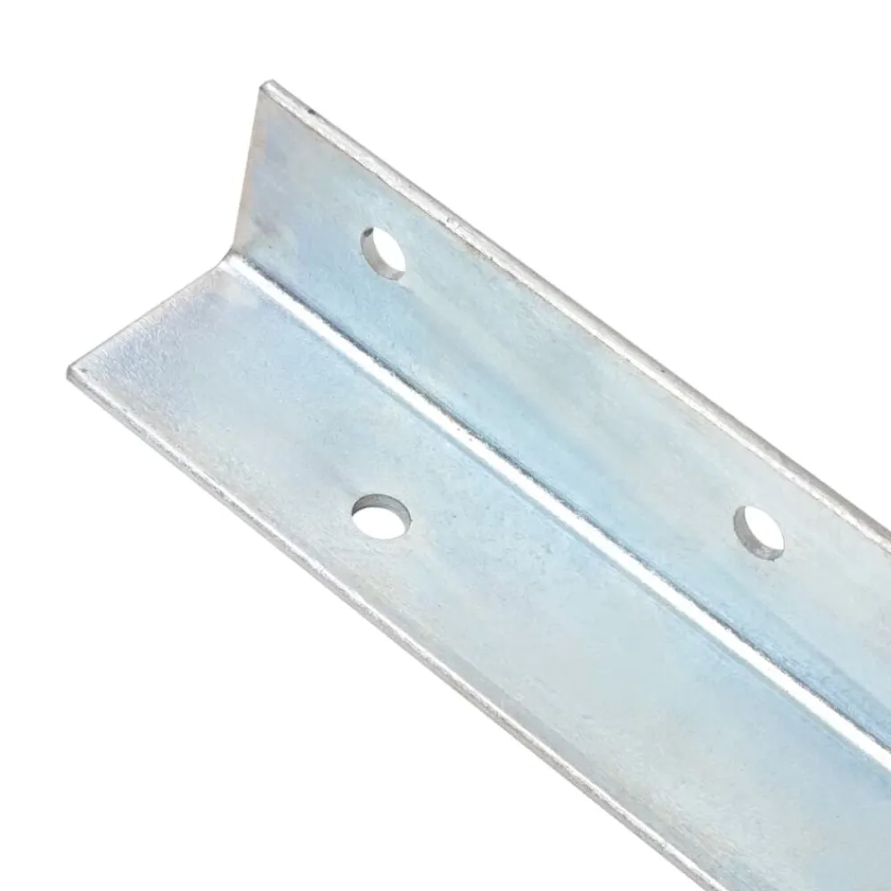 Accessoires De Quincaillerie-vidaXL Piquet de sol en forme de L 2 pcs Acier galvanisé 5 x 5 x 50 cm