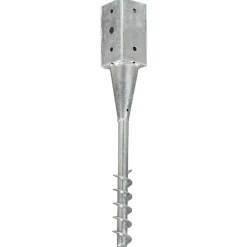 vidaXL Piquets au sol 2 pcs Argenté 7x7x56 cm Acier galvanisé