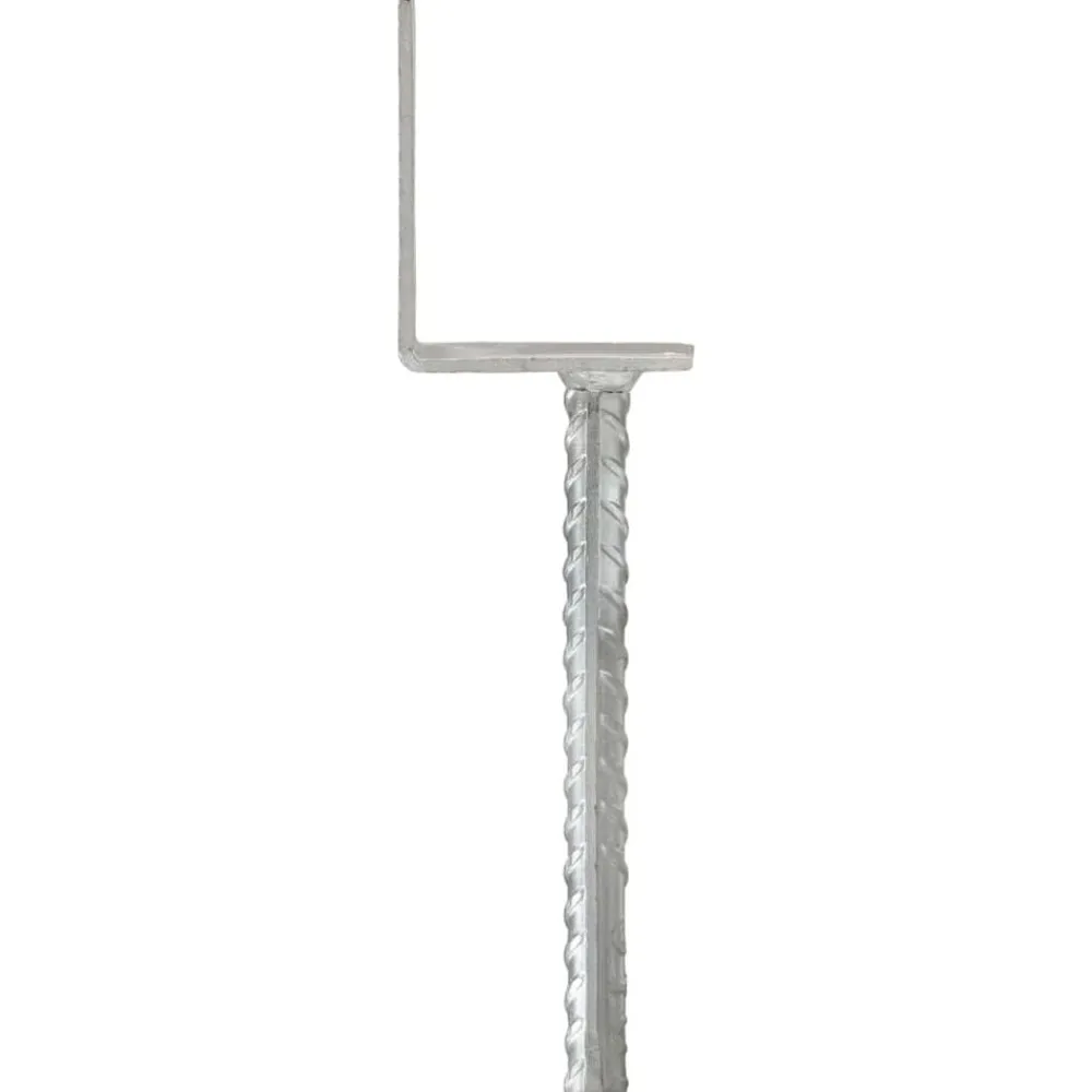 Accessoires De Quincaillerie-vidaXL Piquets de clôture 6 pcs Argenté 8x6x30 cm Acier galvanisé