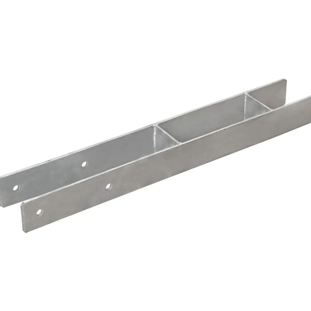 vidaXL Piquets de clôture 6 pcs Argenté 7x6x60 cm Acier galvanisé