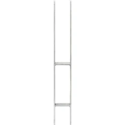vidaXL Piquets de clôture 6 pcs Argenté 7x6x60 cm Acier galvanisé