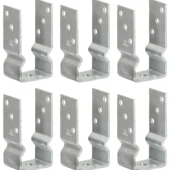 Accessoires De Quincaillerie-vidaXL Piquets de clôture 6 pcs Argenté 7x6x15 cm Acier galvanisé