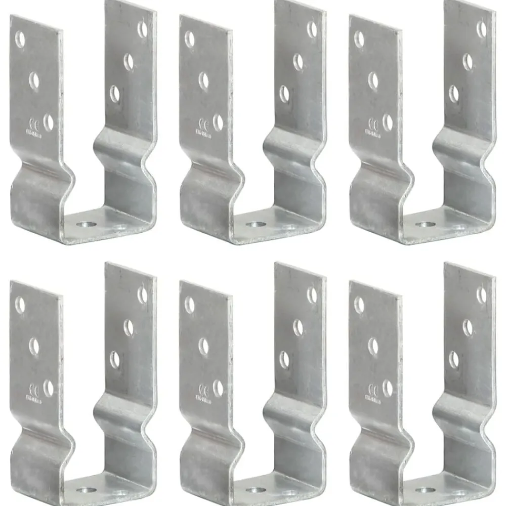 Accessoires De Quincaillerie-vidaXL Piquets de clôture 6 pcs Argenté 7x6x15 cm Acier galvanisé