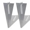 vidaXL Piquets de poteau de clôture 2 pcs acier