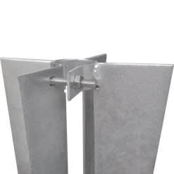 vidaXL Piquets de poteau de clôture 2 pcs acier