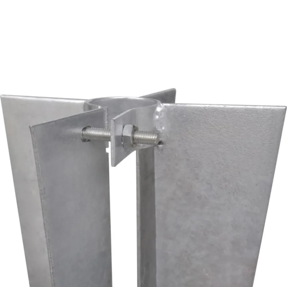 vidaXL Piquets de poteau de clôture 2 pcs acier