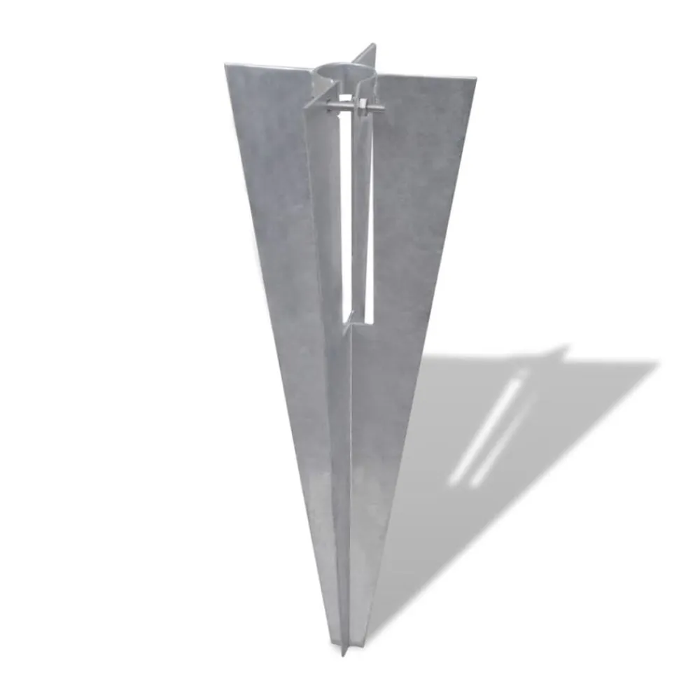 vidaXL Piquets de poteau de clôture 2 pcs acier