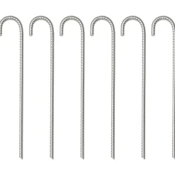Loisirs De Plein Air-vidaXL Piquets de tente 6 pcs 37 cm Ø10 mm acier galvanisé