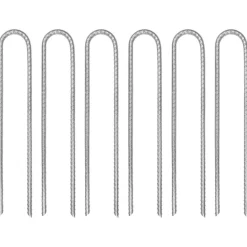 vidaXL Piquets de tente 6 pcs en forme de U 30 cm Ø7mm acier galvanisé