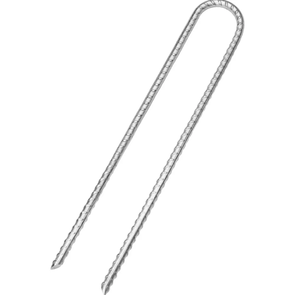 vidaXL Piquets de tente 6 pcs en forme de U 30 cm Ø7mm acier galvanisé