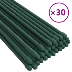 Pelouses & Jardins-vidaXL Piquets pour plantes de jardin 30 pcs vert 60 cm acier