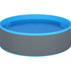 Piscine & Spa-vidaXL Piscine à éclaboussures 350x90 cm Gris