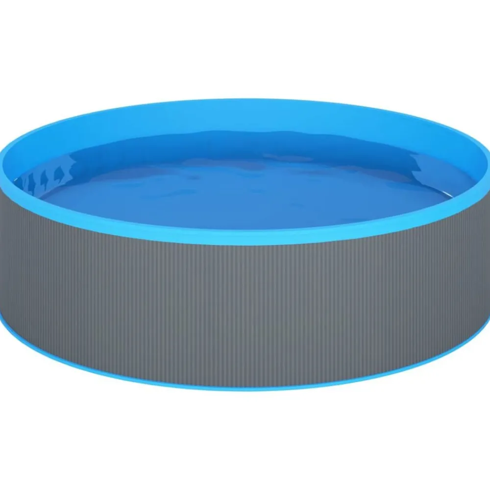 Piscine & Spa-vidaXL Piscine à éclaboussures 350x90 cm Gris