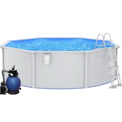 vidaXL Piscine avec pompe filtrante à sable et échelle 460x120 cm