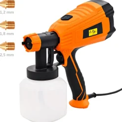 Outils-vidaXL Pistolet à peinture électrique et 3 tailles de buses 500W 800ml