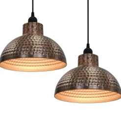 vidaXL Plafonnier 2 pcs Semi-sphérique Couleur cuivre