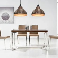 vidaXL Plafonnier 2 pcs Semi-sphérique Couleur cuivre